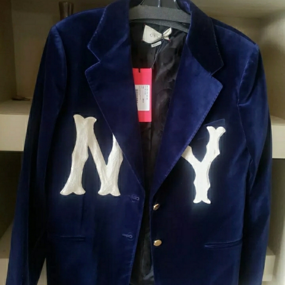 Blue Velvet Gucci NY Blazer - Picture 2 of 5